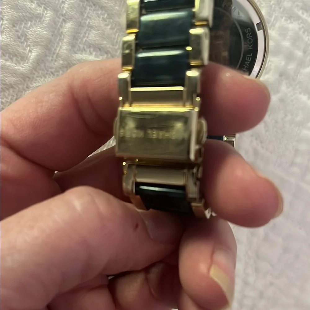 Women’s Michael Kors Gold and Blue Chronograph Watch - Picture 6 of 10